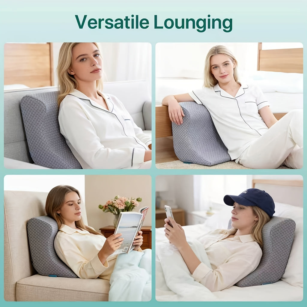 Oreiller cervical, 41 × 33 cm, housse en 100 % polyester