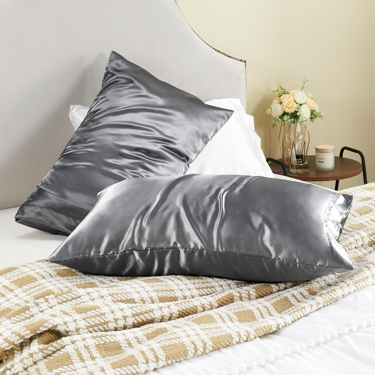 Taie d'oreiller en satin