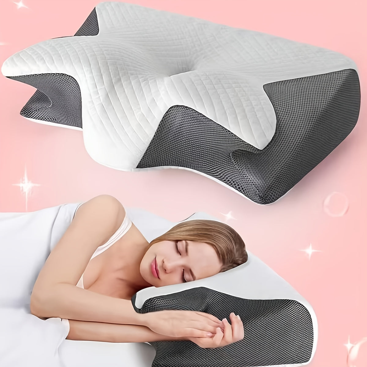 Oreiller cervical, 2 coloris, vue d'ensemble