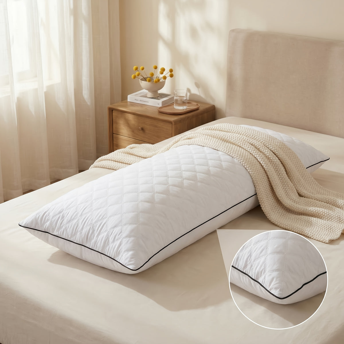Traversin de corps pour lit de 180, 48 × 100 cm, 48 × 120 cm, 48 × 150 cm Image