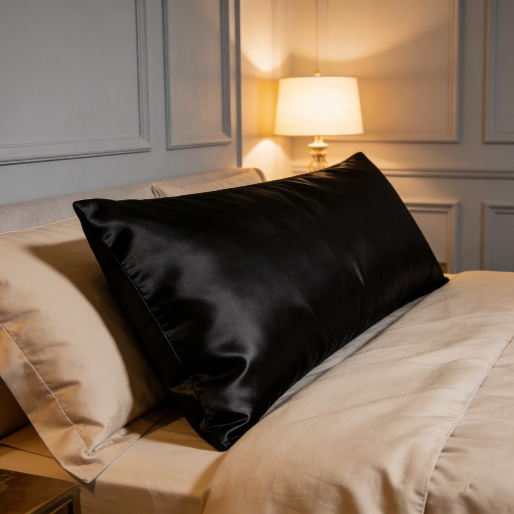 Taie d'oreiller : Taie d'oreiller en satin, 48 × 180 cm