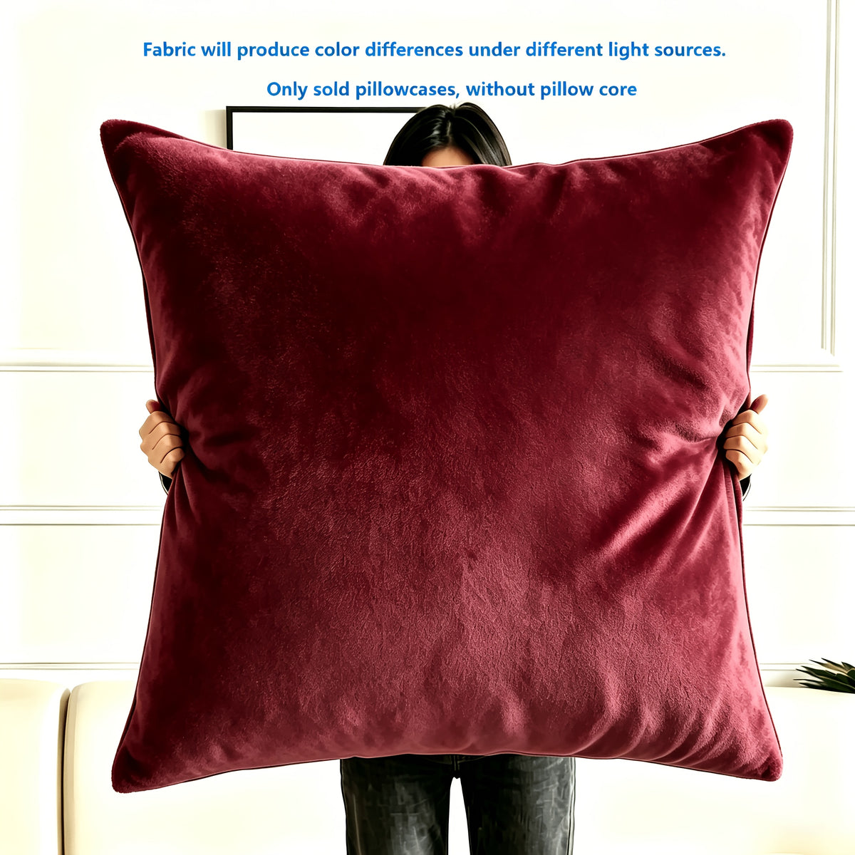 Taie d'oreiller, 60 × 60 cm, 6 coloris, présentation du produit