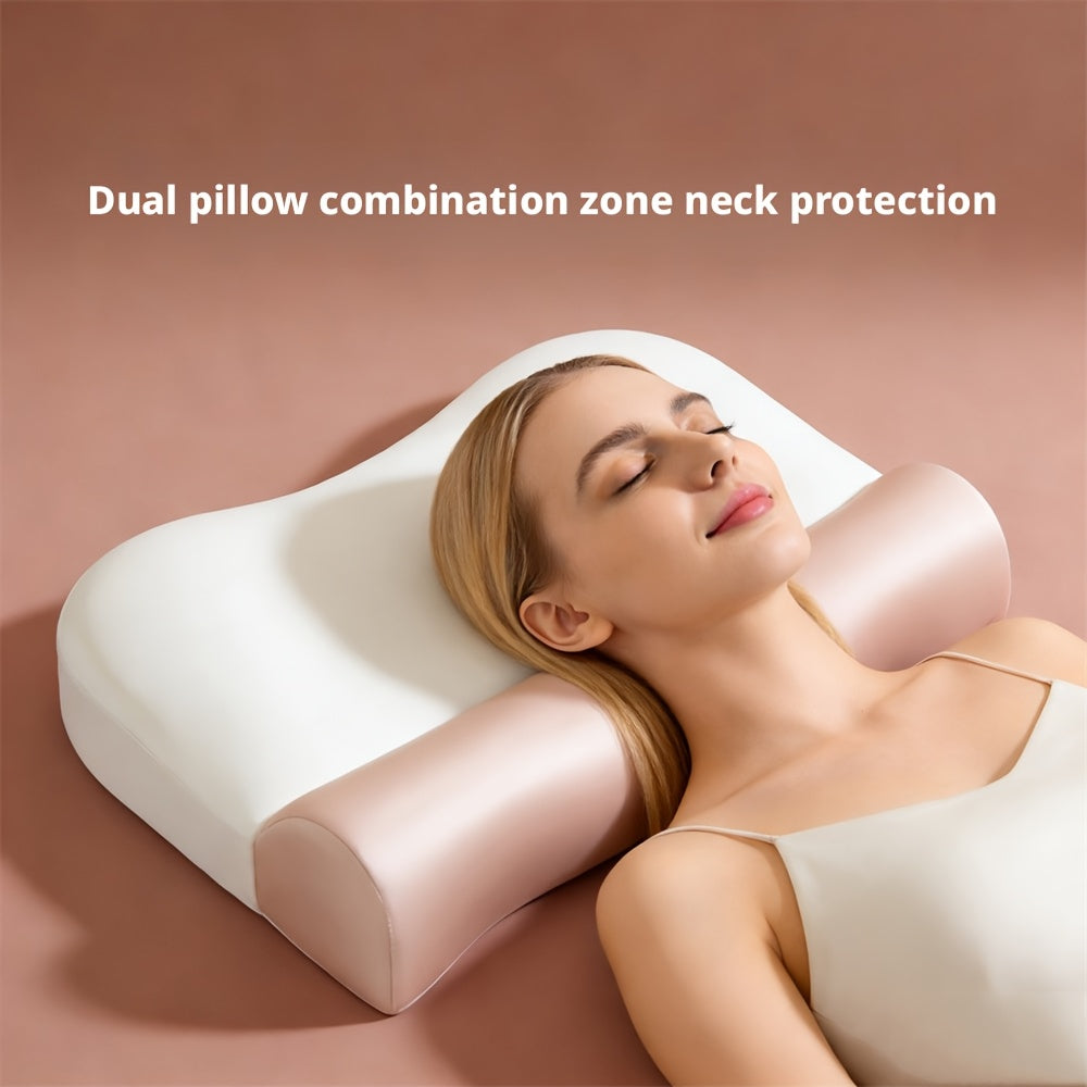 Oreiller cervical, 15 × 50 cm, mise en situation