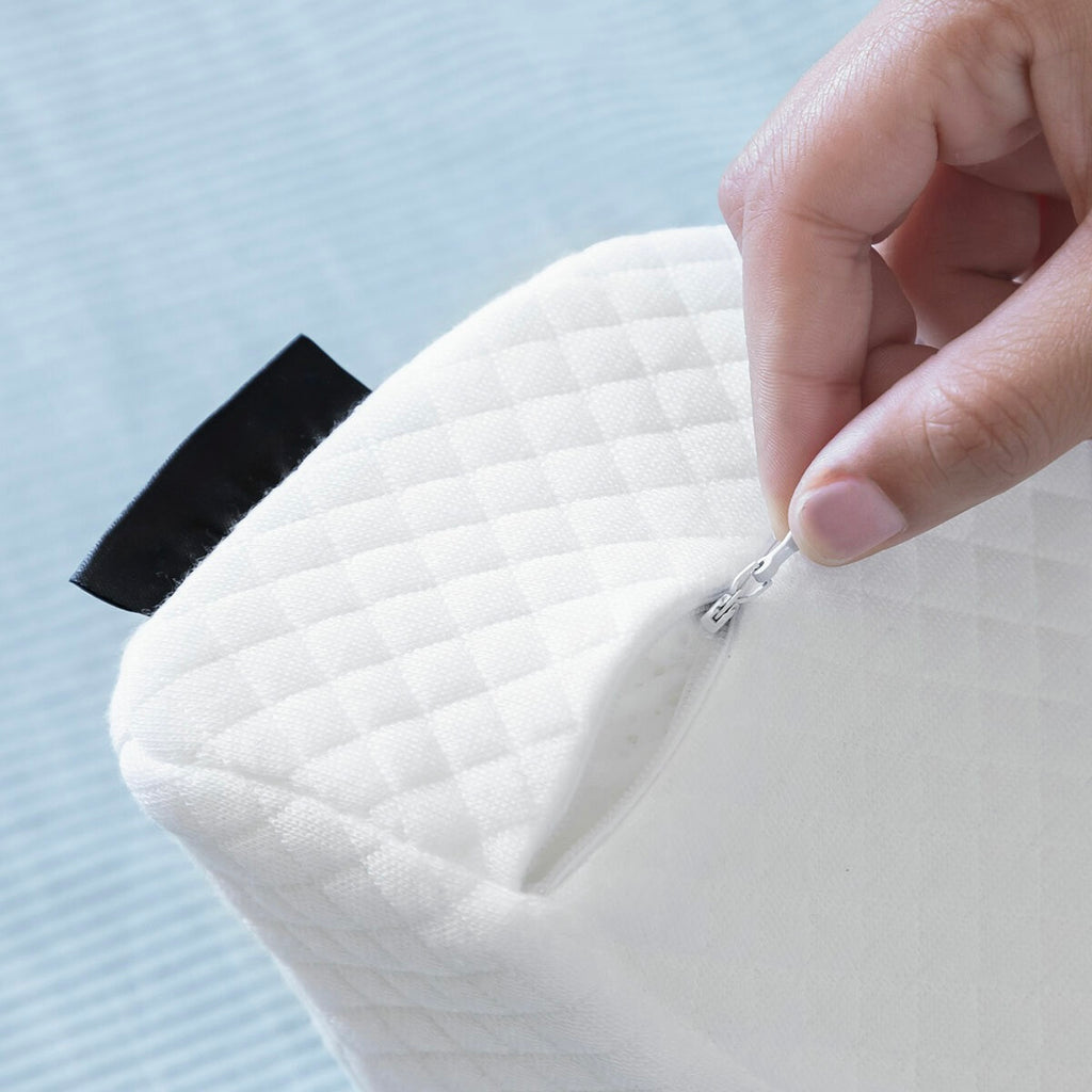 Oreiller à mémoire de forme ergonomique, vue d'ensemble