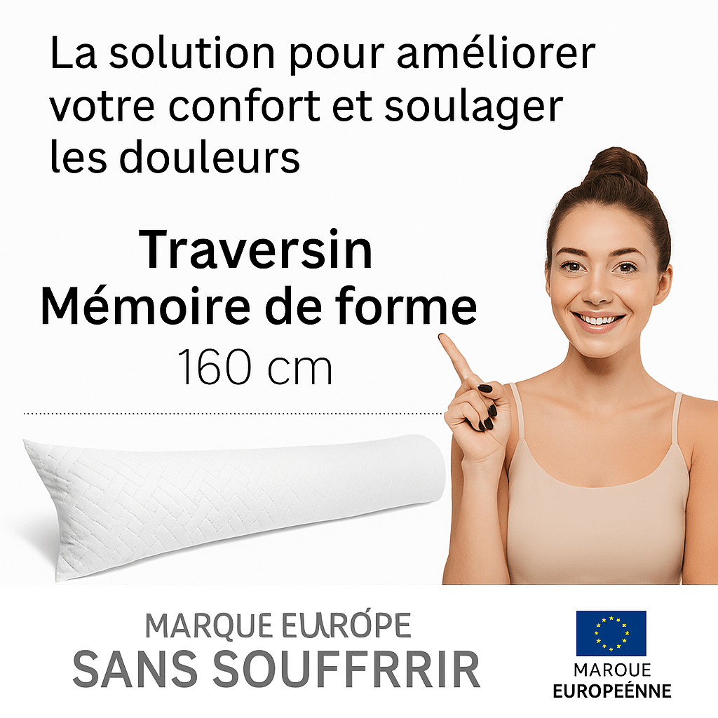 Traversin à mémoire de forme, présentation du produit Image