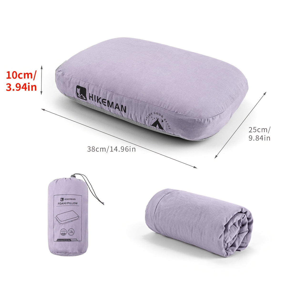 Oreiller à mémoire de forme de voyage, 4 coloris, visuel produit