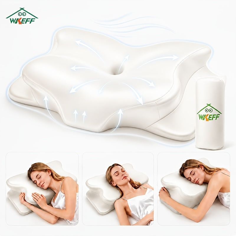 Oreiller en Tissu Brillant - Blanc Argenté