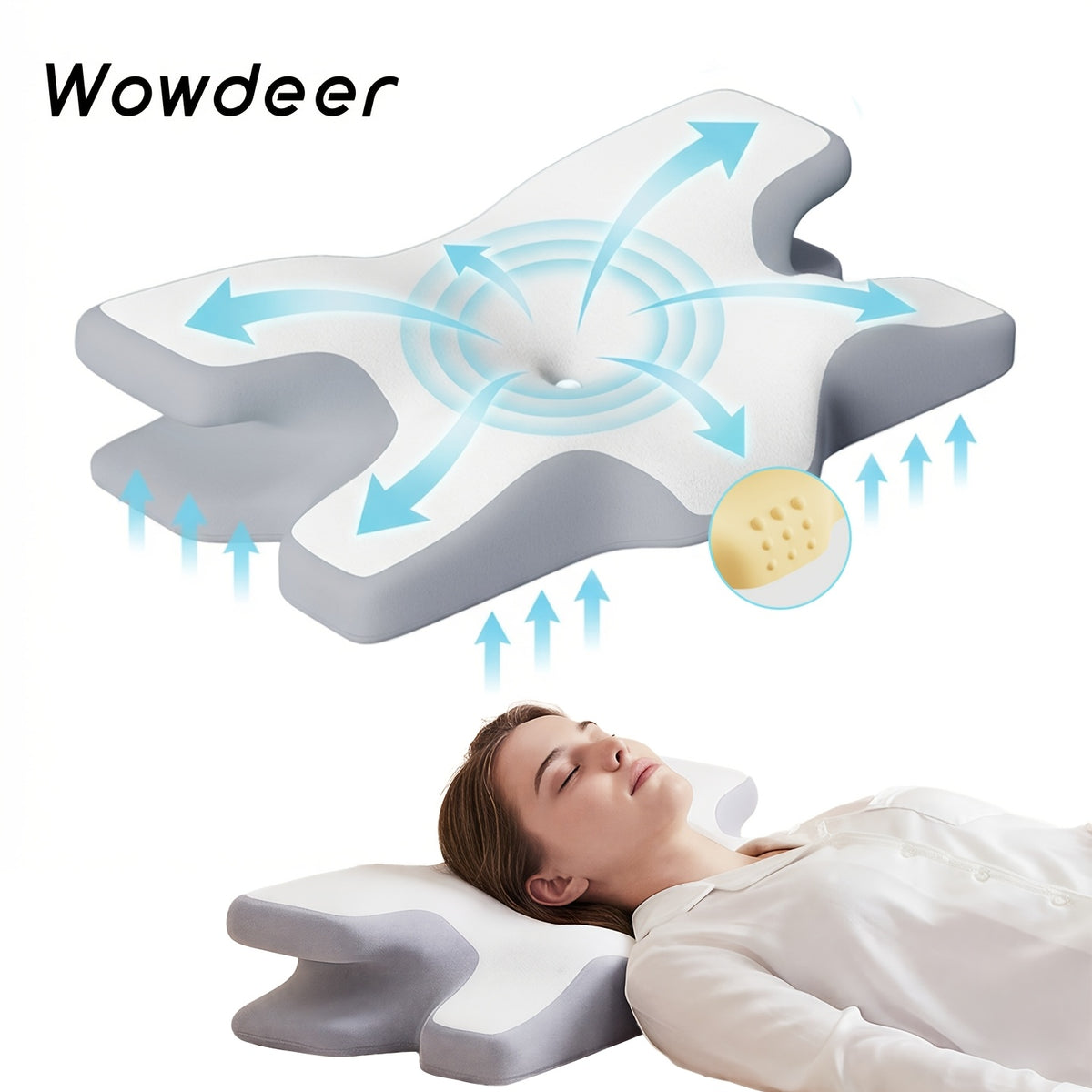 Oreiller : Oreiller à mémoire de forme, fermeté souple